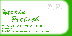 martin prelich business card